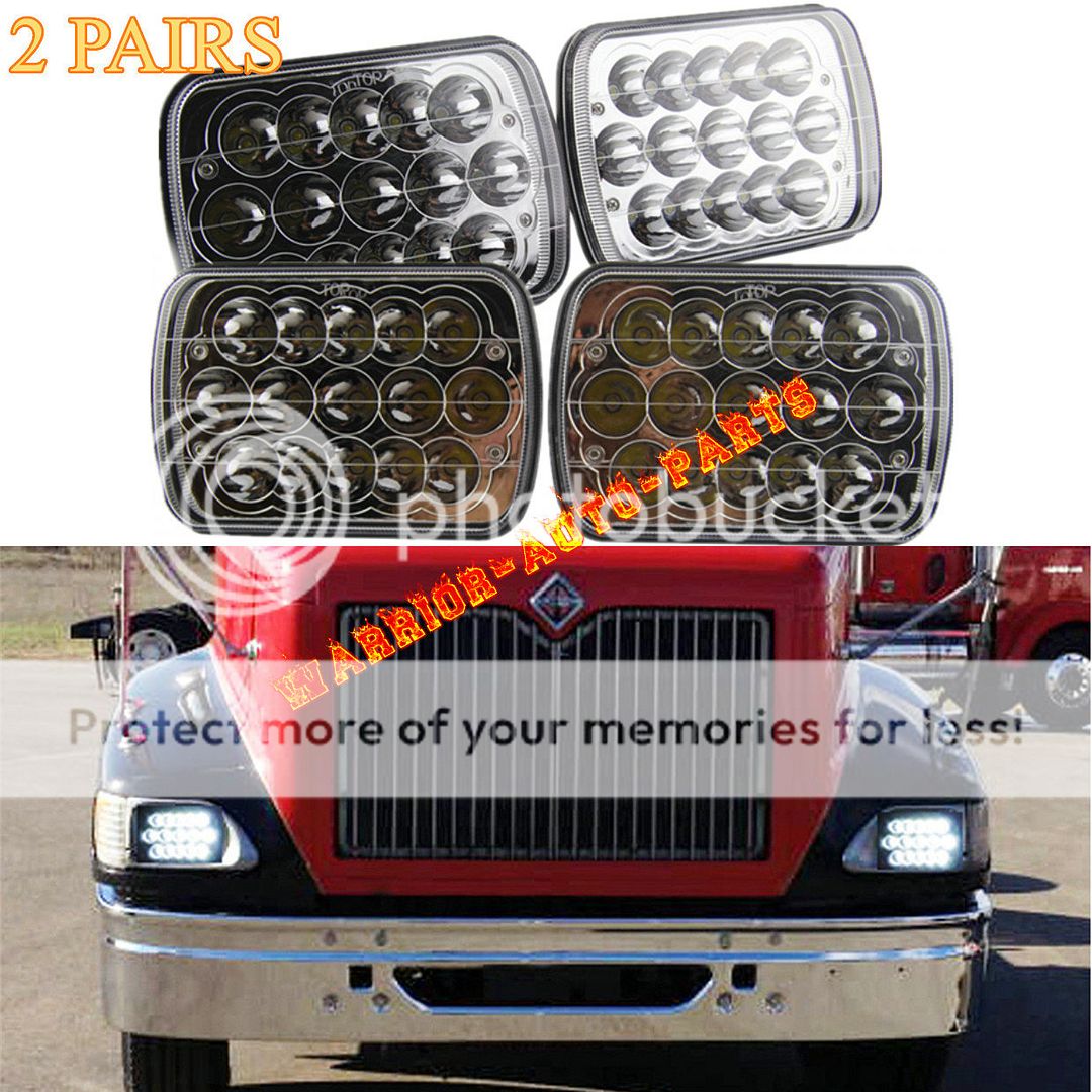 2x LED Projector Headlights for International IHC Assembly 9200 9900